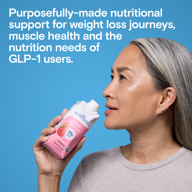 Kate Farms High Protein Nutrition Shake, Strawberry, Case/12