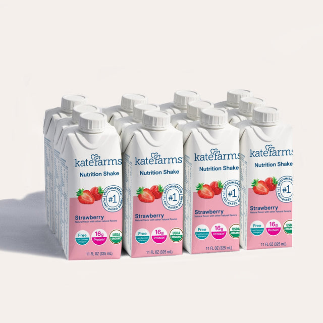 Kate Farms Nutrition Shake, Strawberry, Case/12