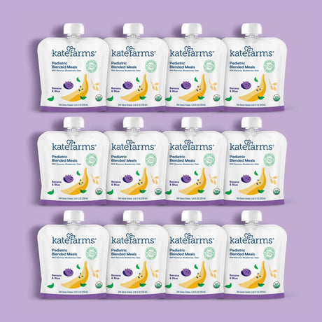 Kate Farms Pediatric Blended Meals, Banana & Blueberry, CS/12