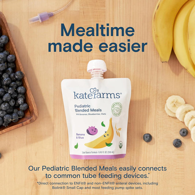 Kate Farms Pediatric Blended Meals, Banana & Blueberry, CS/12