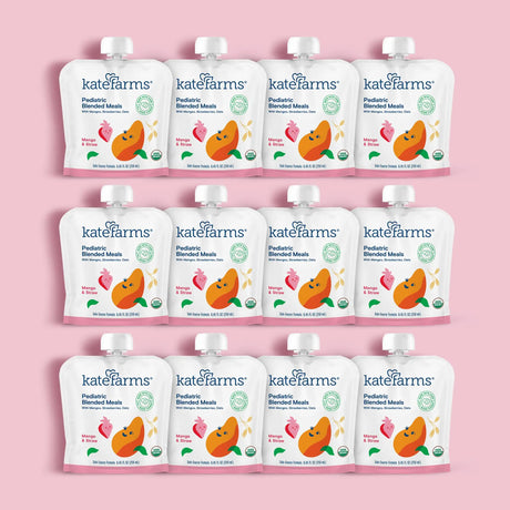 Kate Farms Pediatric Blended Meals, Mango & Strawberry, CS/12