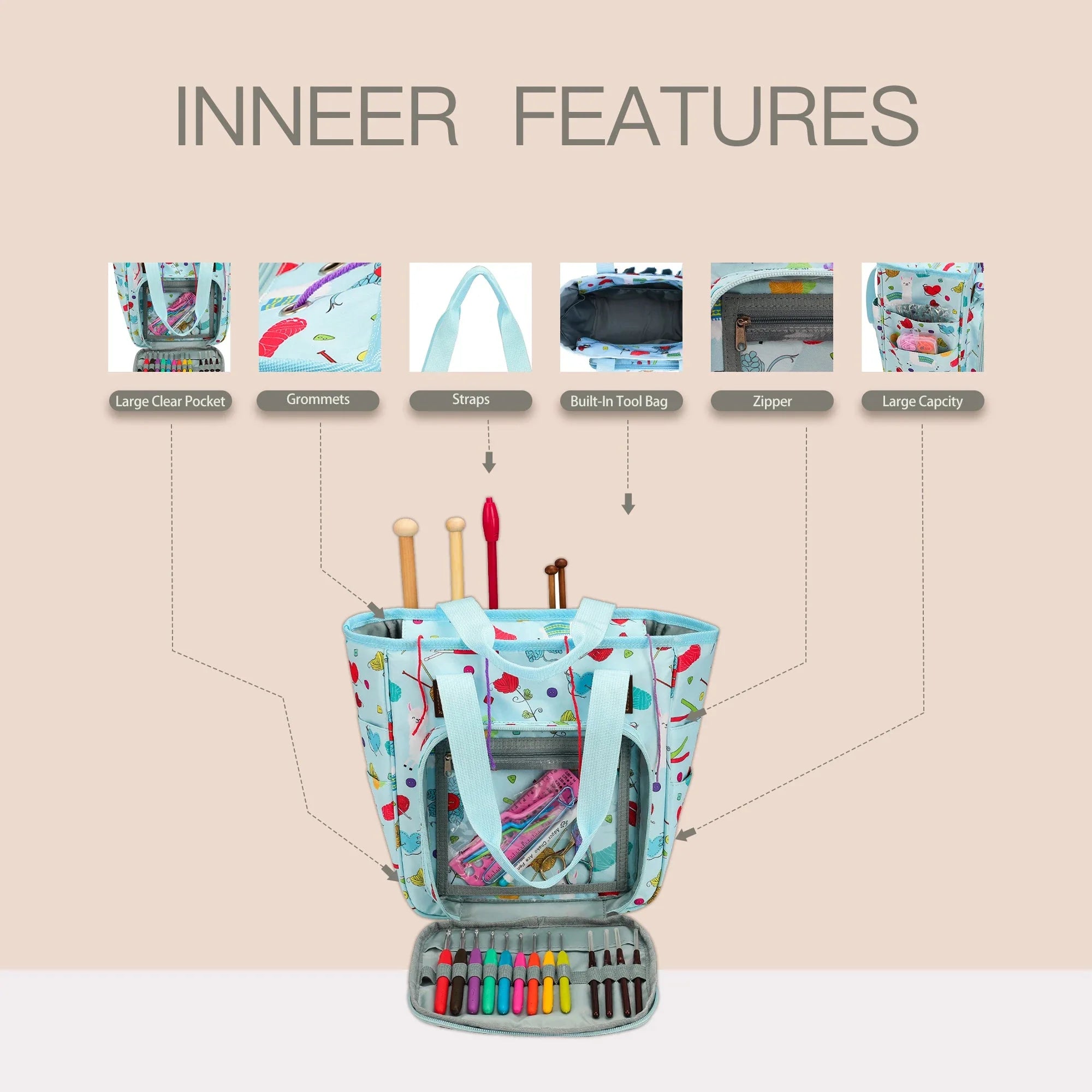 KOKNIT Knitting - Yarn Storage Bag