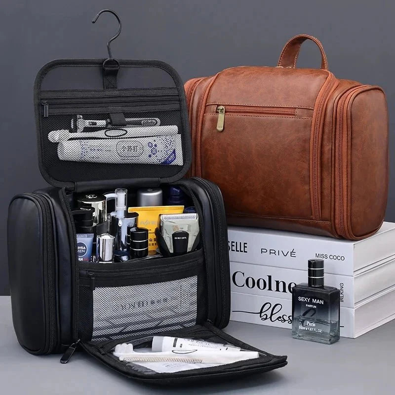 Large Capacity PU Leather Makeup Bag