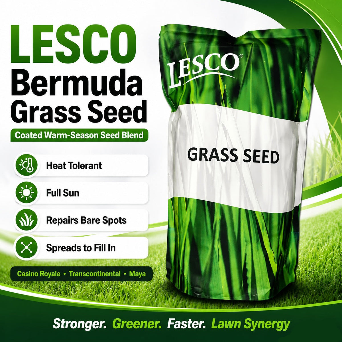 LESCO Bermudagrass Seed 3 lb. (Coated)