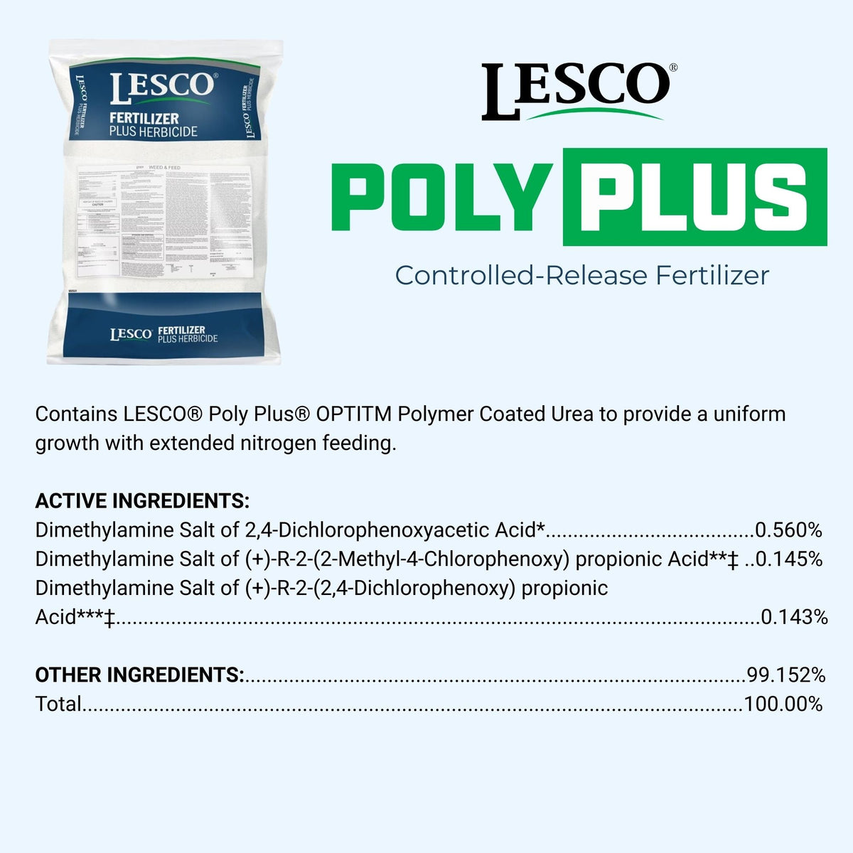 LESCO Weed & Feed 18-2-3 Broadleaf Control