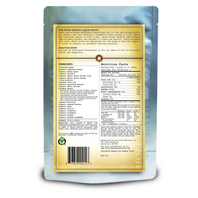 Liquid Hope Oral Supplement / Tube Feeding Formula, Original Formula, Unflavored