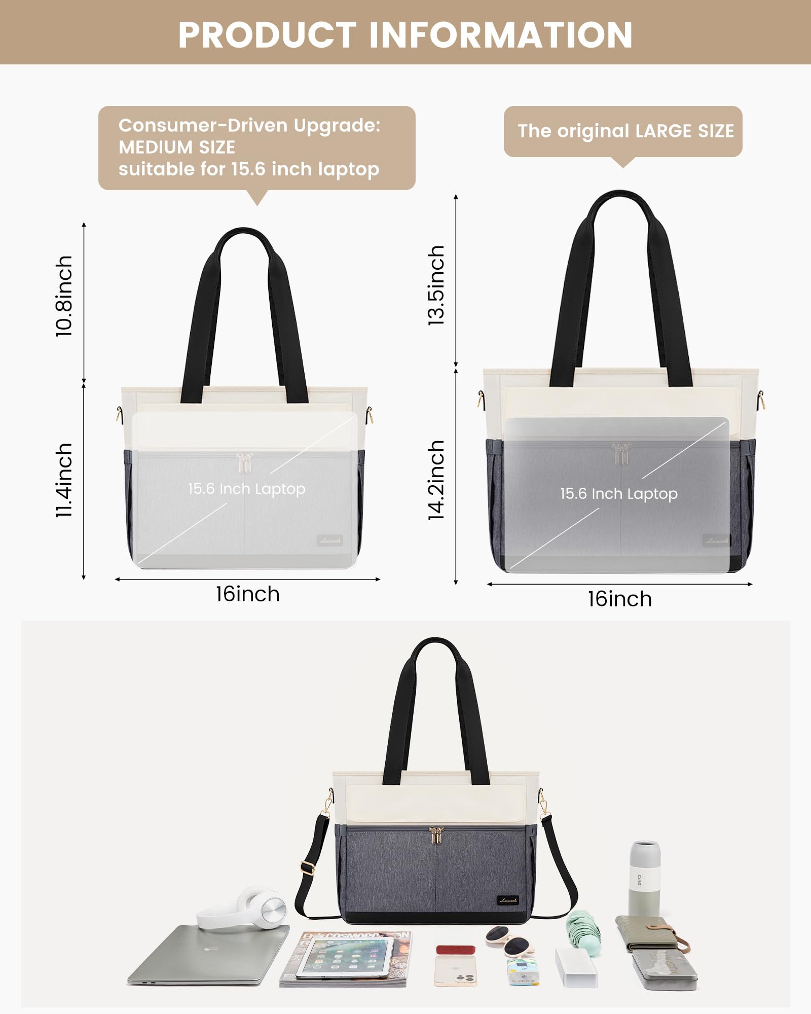 LOVEVOOK Laptop Tote Bag