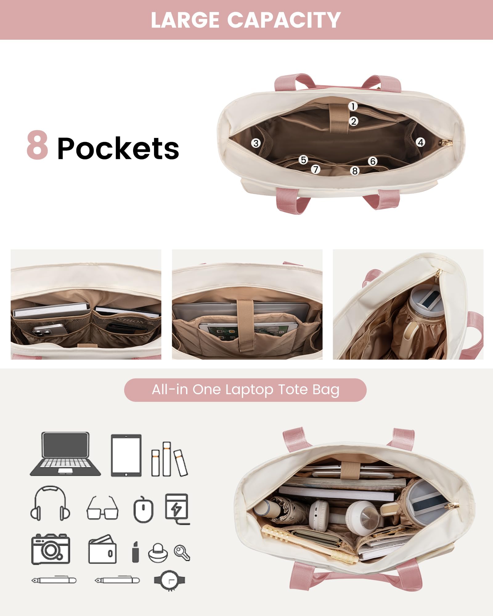 LOVEVOOK Laptop Tote Bag