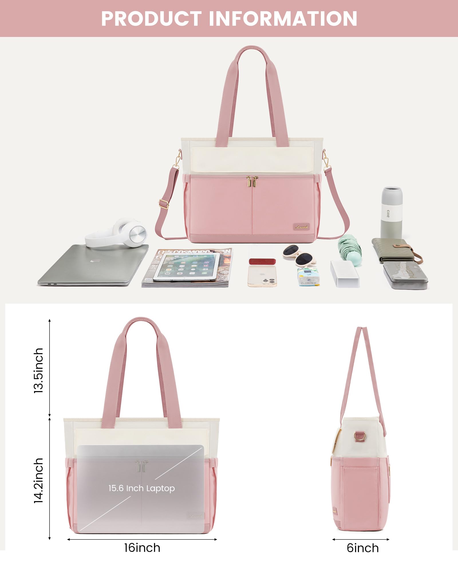 LOVEVOOK Laptop Tote Bag