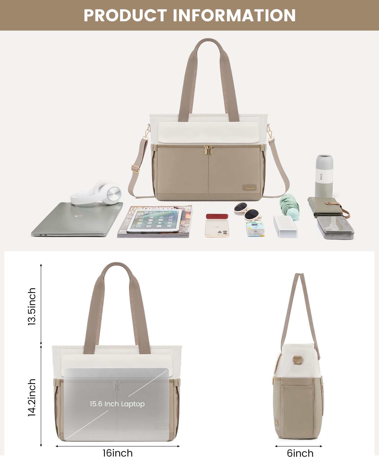 LOVEVOOK Laptop Tote Bag