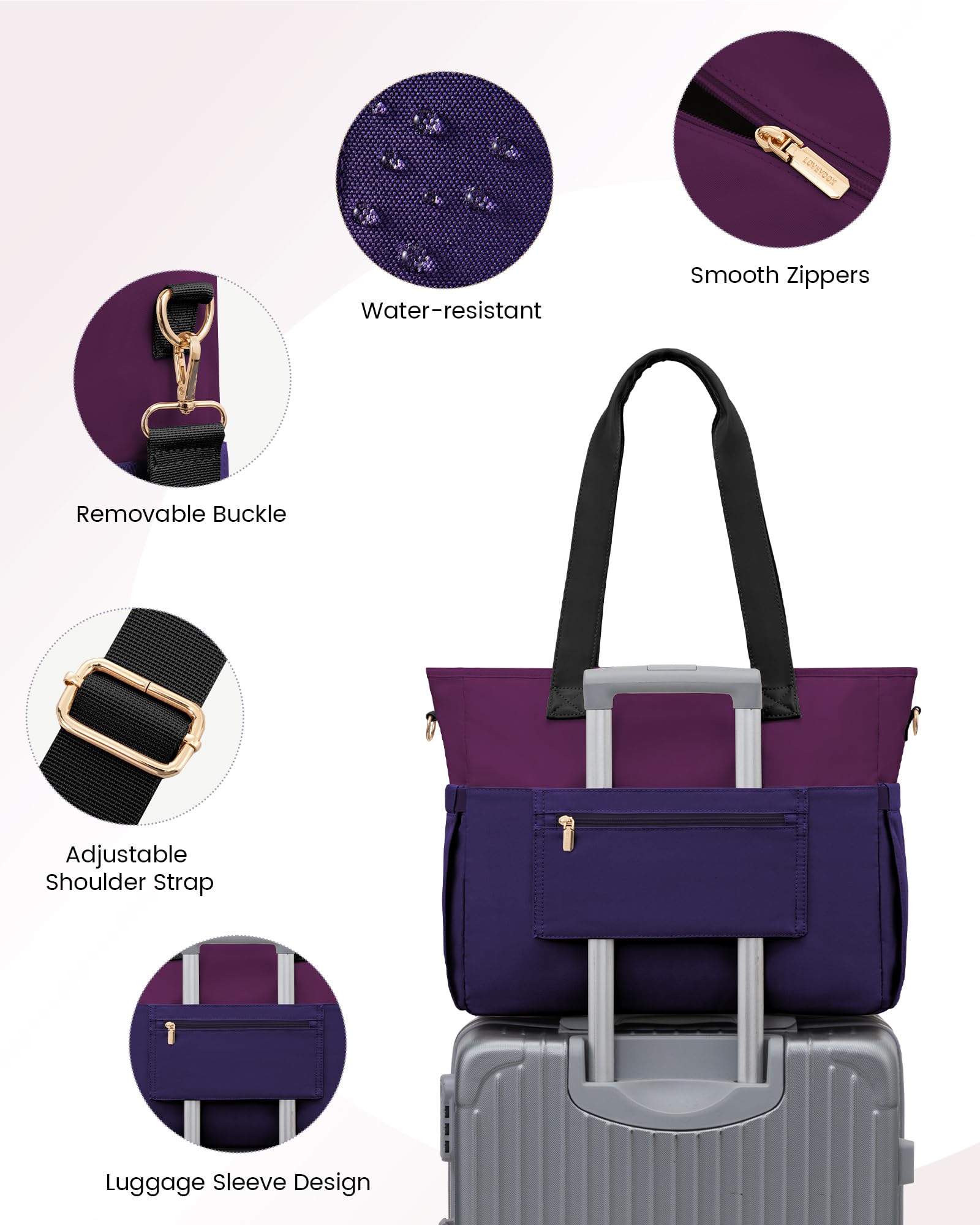 LOVEVOOK Laptop Tote Bag