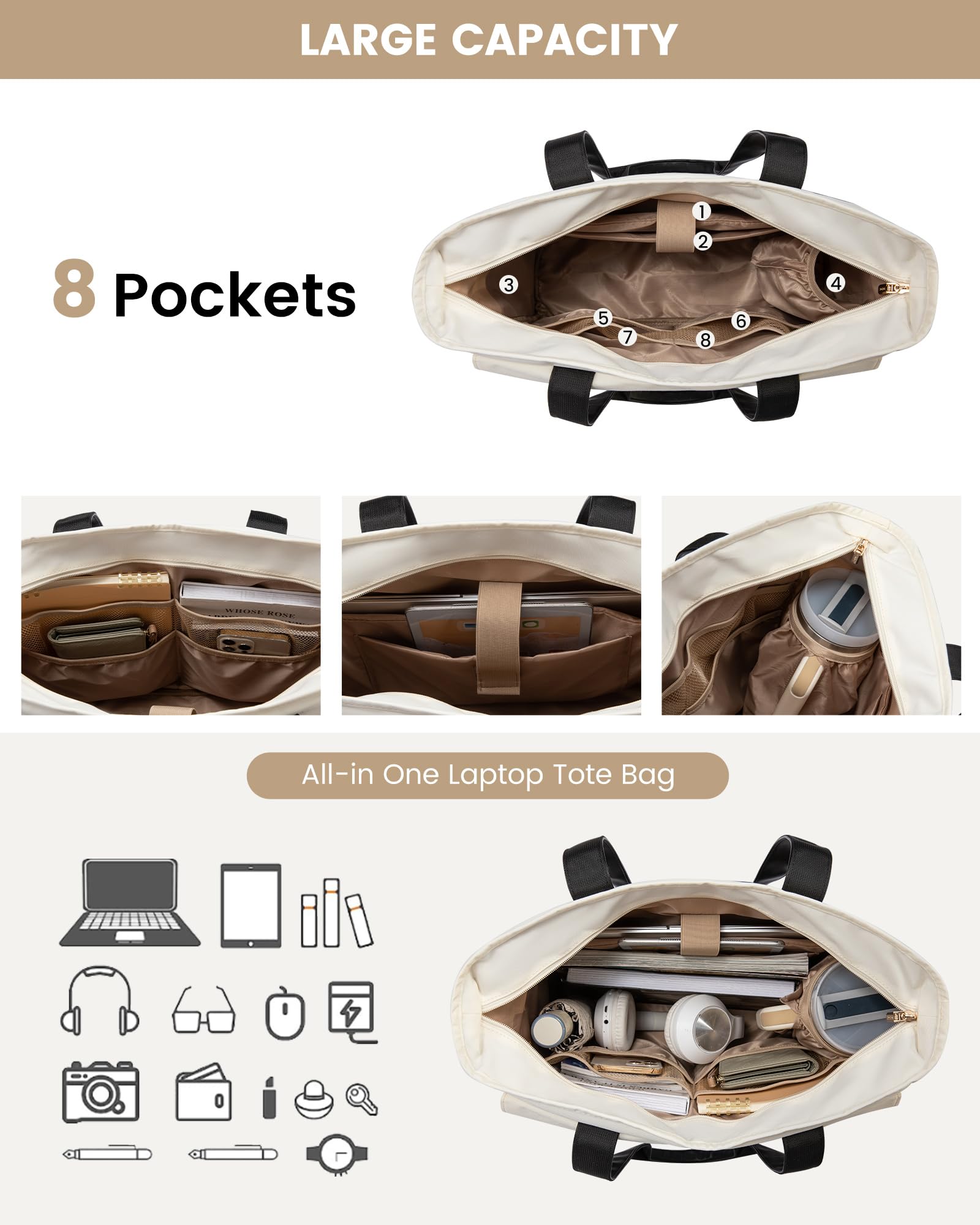 LOVEVOOK Laptop Tote Bag