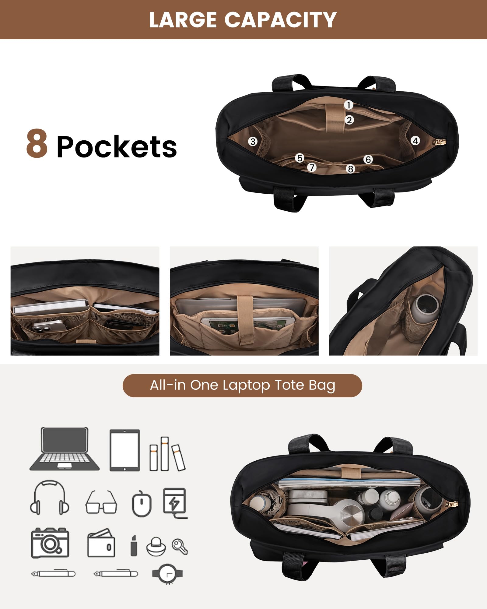 LOVEVOOK Laptop Tote Bag