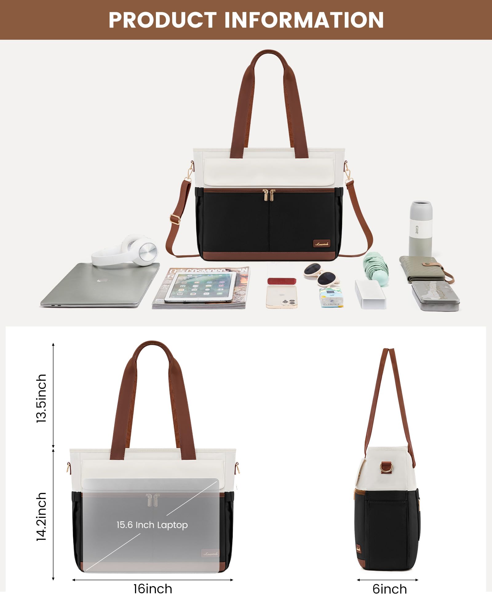 LOVEVOOK Laptop Tote Bag