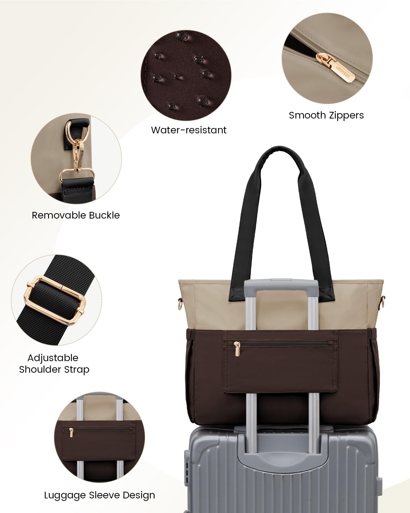 LOVEVOOK Laptop Tote Bag