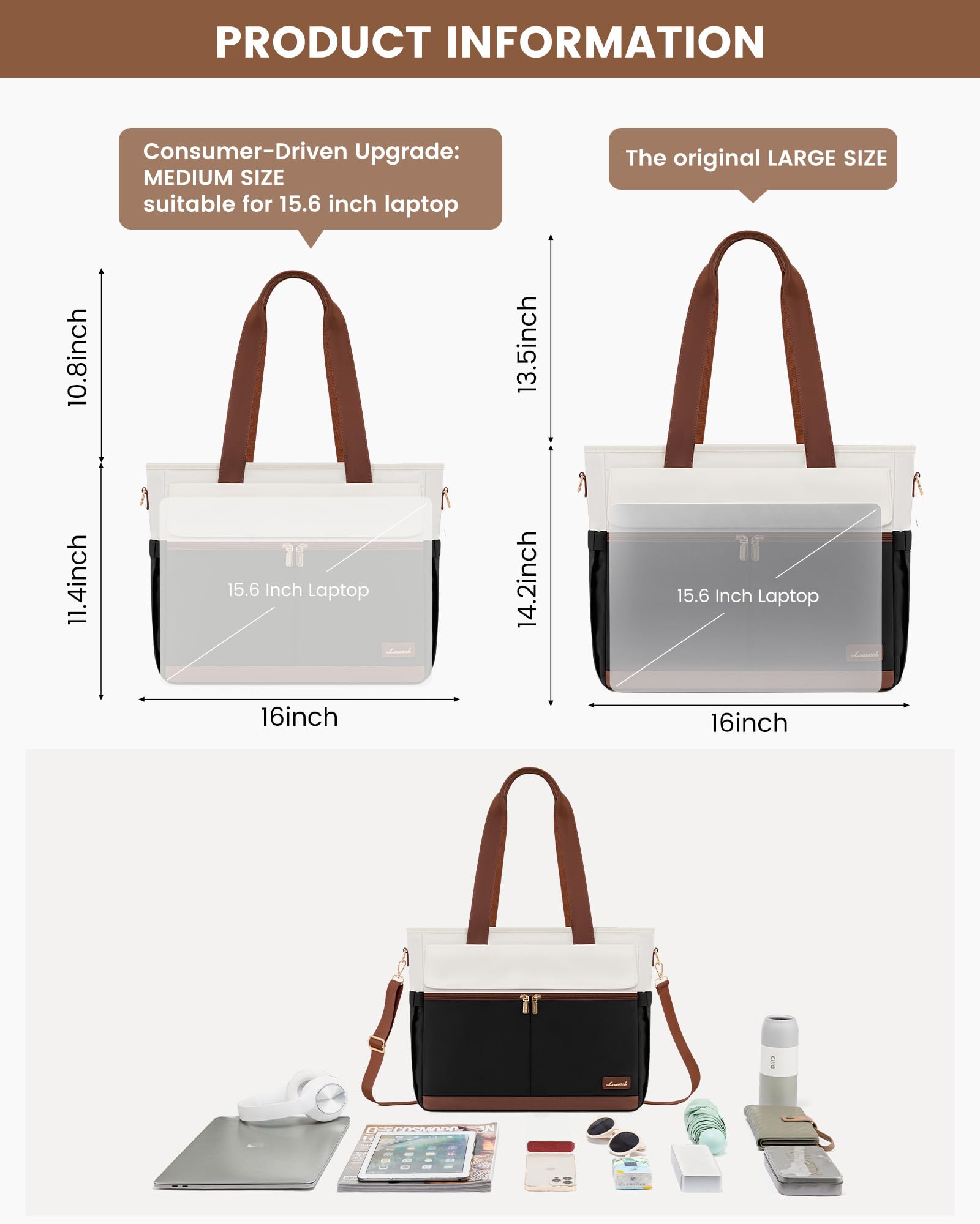 LOVEVOOK Laptop Tote Bag
