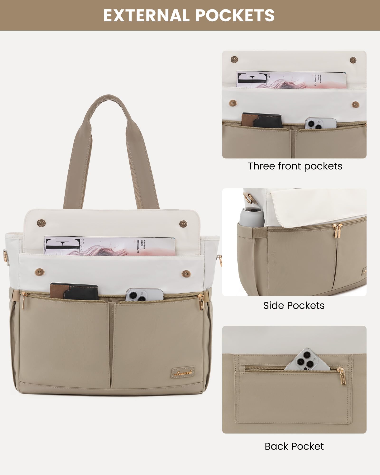 LOVEVOOK Laptop Tote Bag