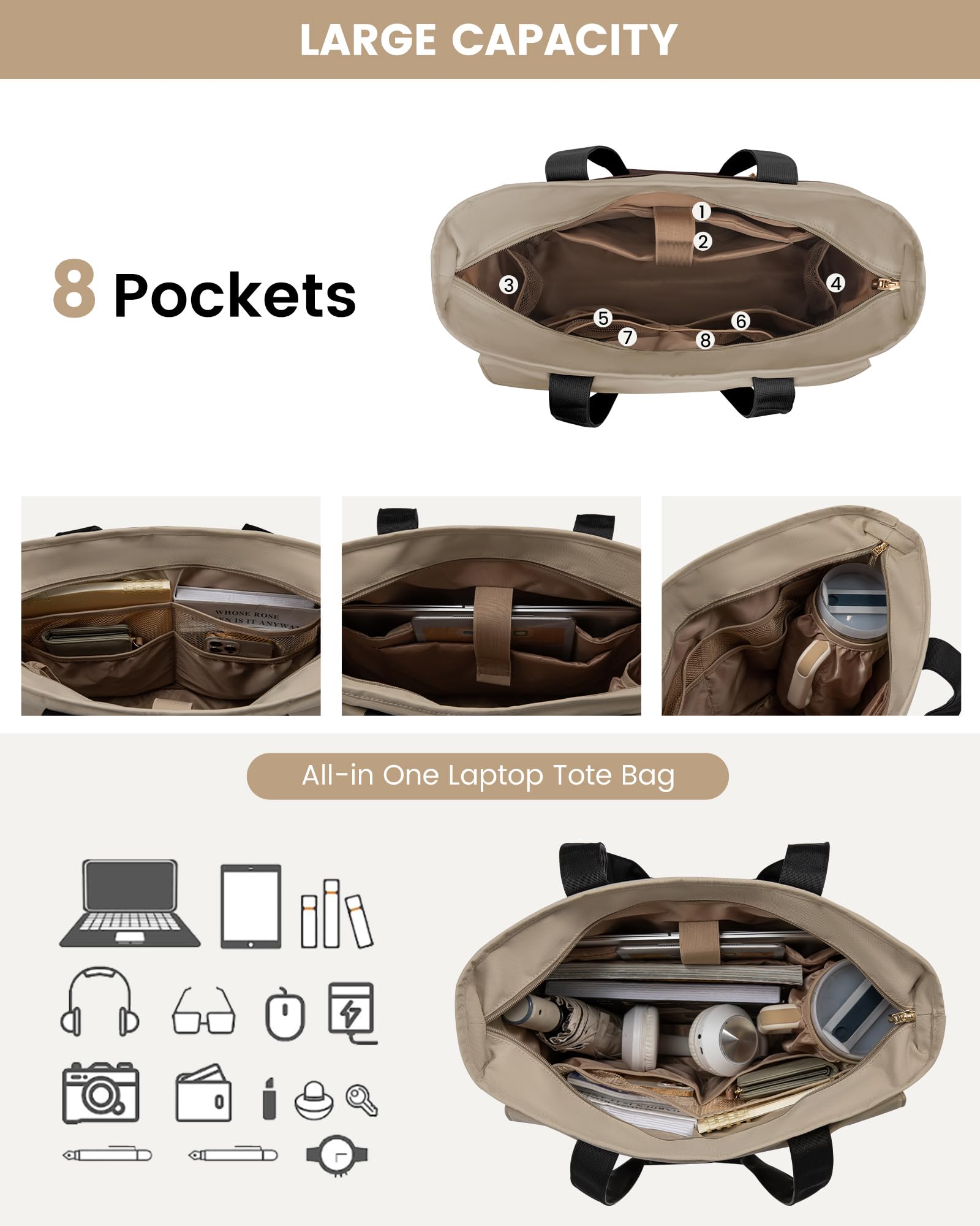 LOVEVOOK Laptop Tote Bag