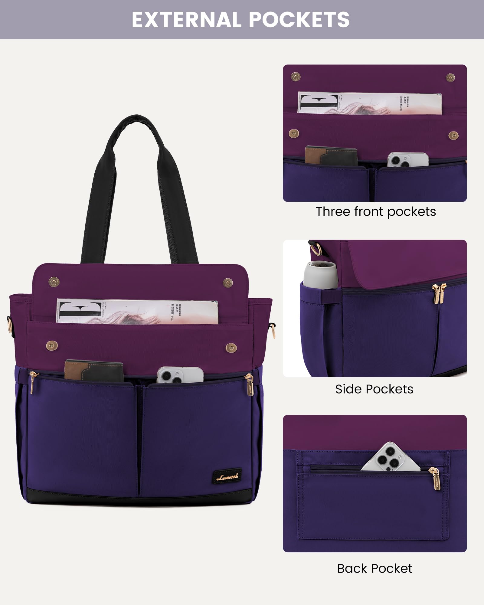 LOVEVOOK Laptop Tote Bag