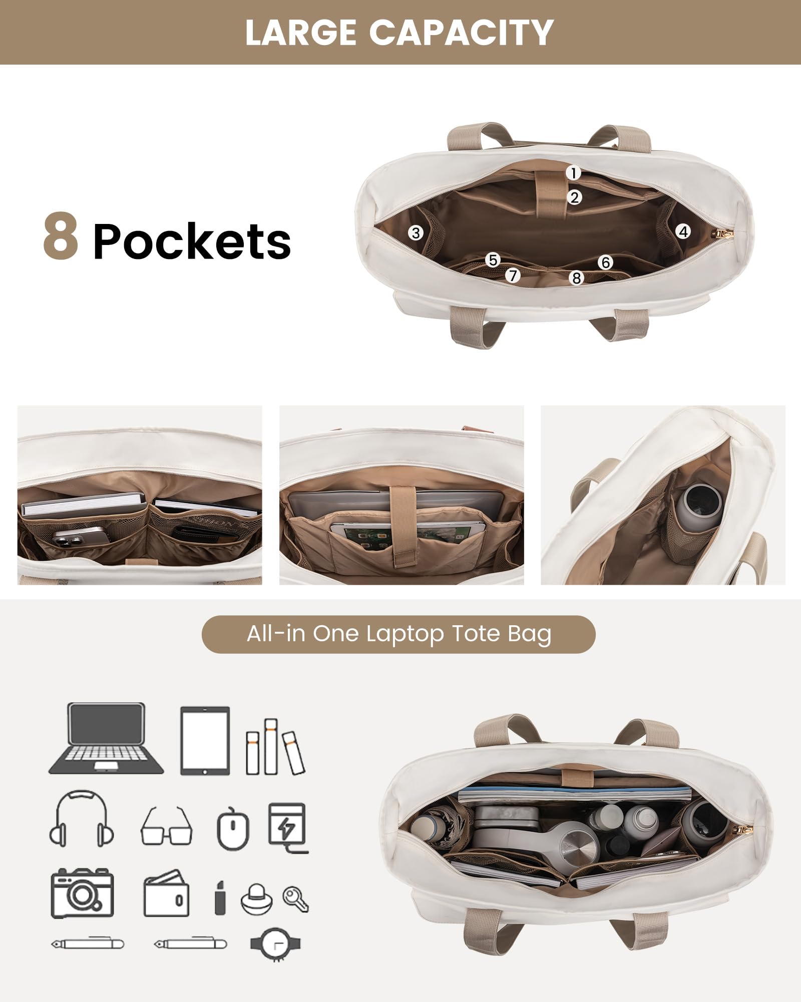 LOVEVOOK Laptop Tote Bag