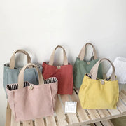 Lunch Bag Corduroy Canvas Lunch Box