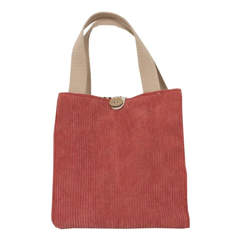Lunch Bag Corduroy Canvas Lunch Box