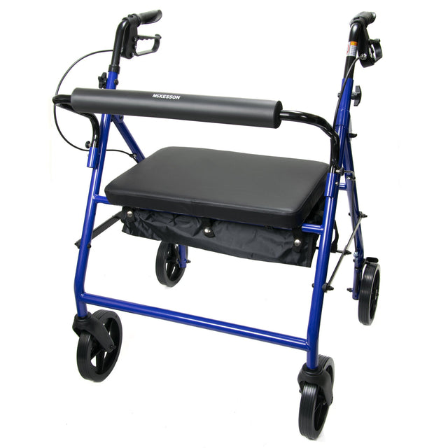 McKesson Bariatric 4 Wheel Folding Heavy Duty Steel Rollator
