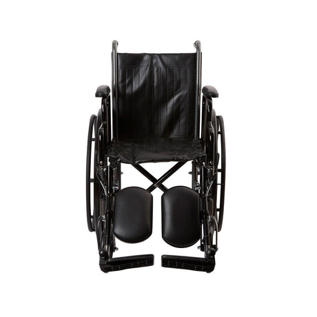 McKesson Standard 16" Wheelchair with Swing Away Elevating Footrests and Detachable Desk Arms