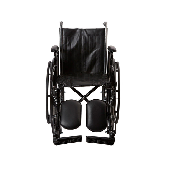 McKesson Standard 16" Wheelchair with Swing Away Elevating Footrests and Detachable Desk Arms