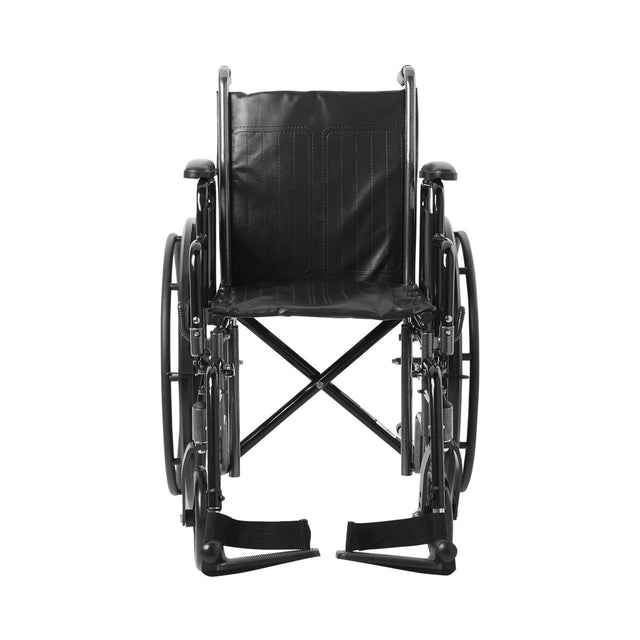 McKesson Standard 16" Wheelchair with Swing Away Footrests and Detachable Desk Arms