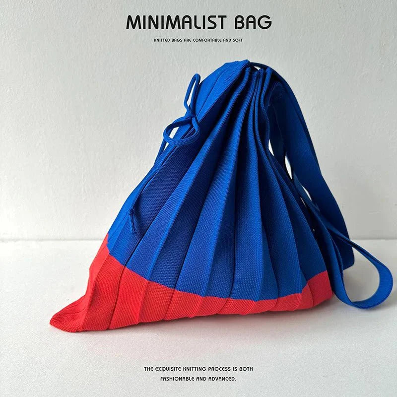 New Knitted Pleats Tote Bag