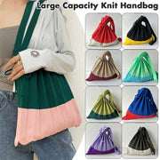 New Knitted Pleats Tote Bag