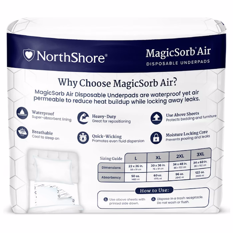 NorthShore MagicSorb Air Super-Absorbent Disposable Underpads