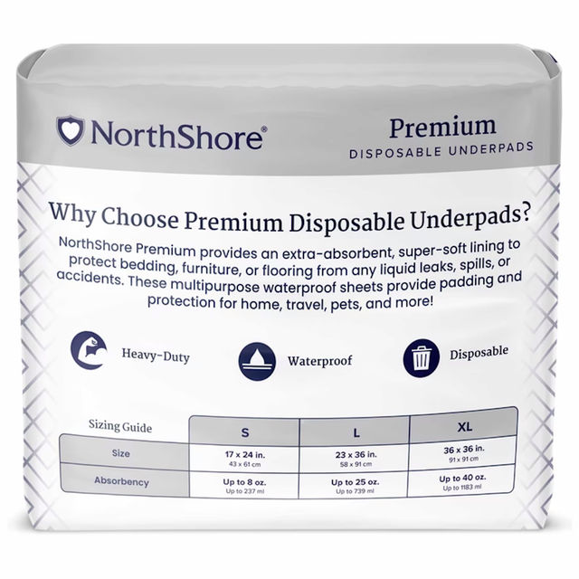 NorthShore Premium Extra-Absorbent Disposable Underpads