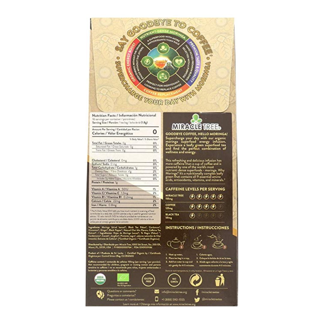 Moringa Energy Tea, Chai