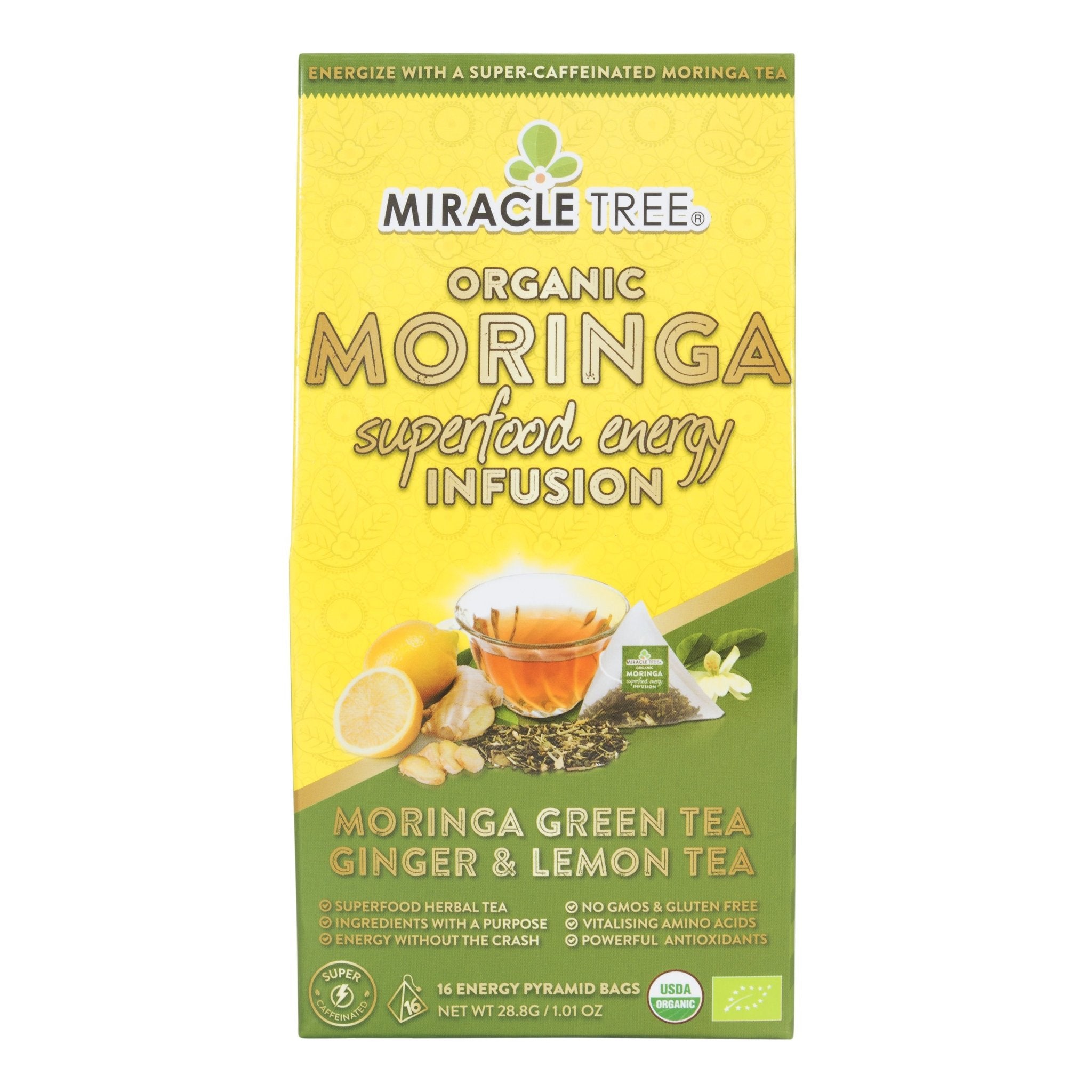 Moringa Energy Tea, Ginger Lemon