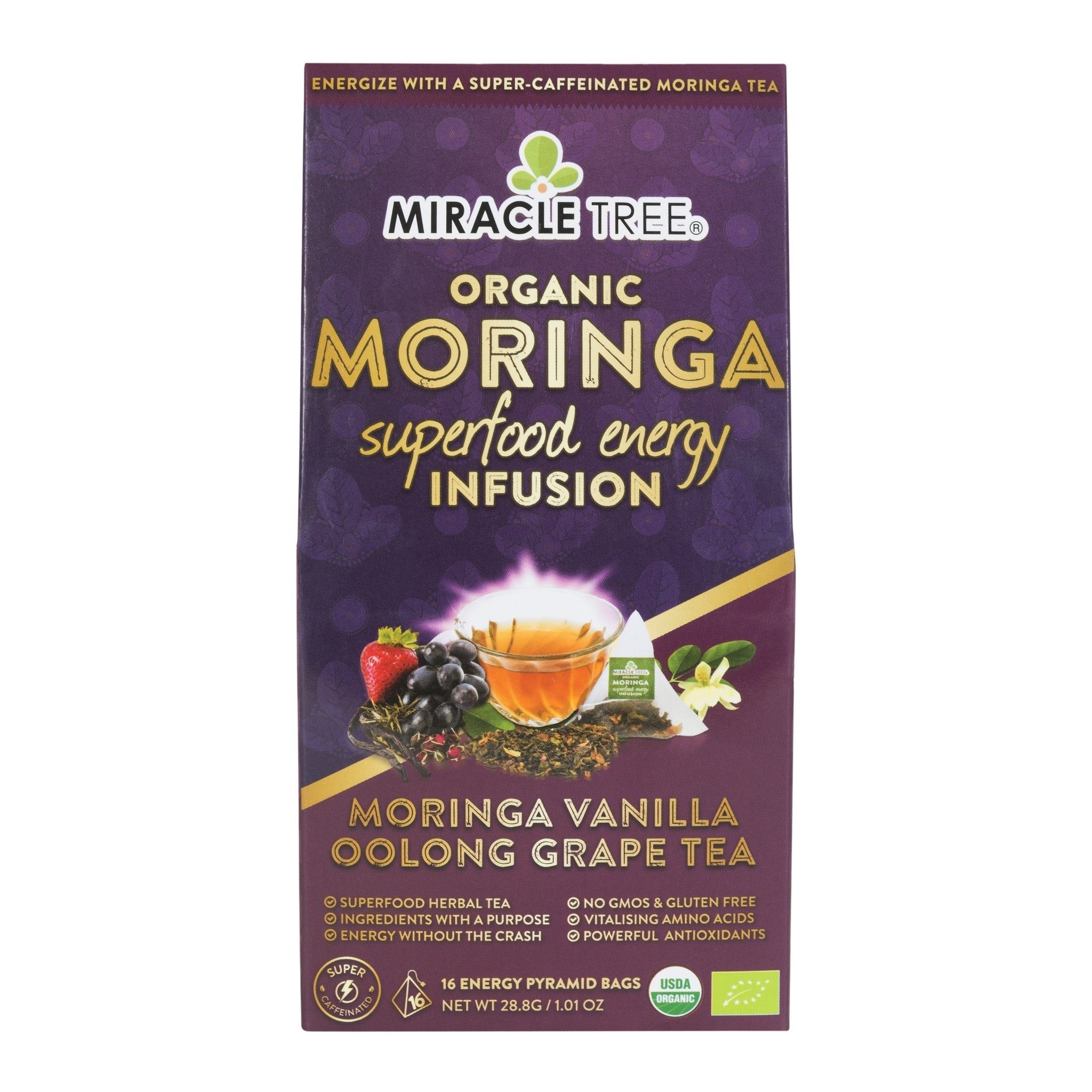 Moringa Energy Tea, Grape Vanilla