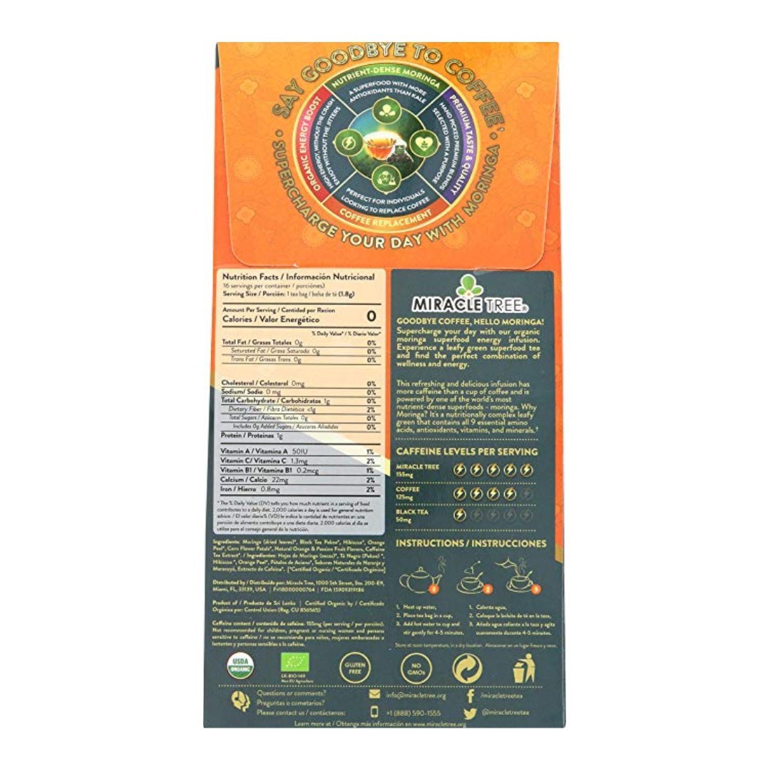 Moringa Energy Tea, Orange Passionfruit