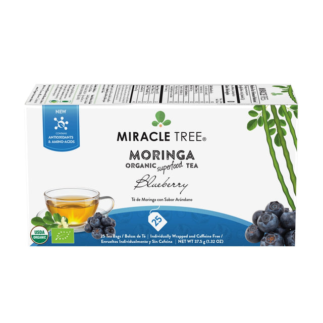 Organic Moringa Tea, Blueberry