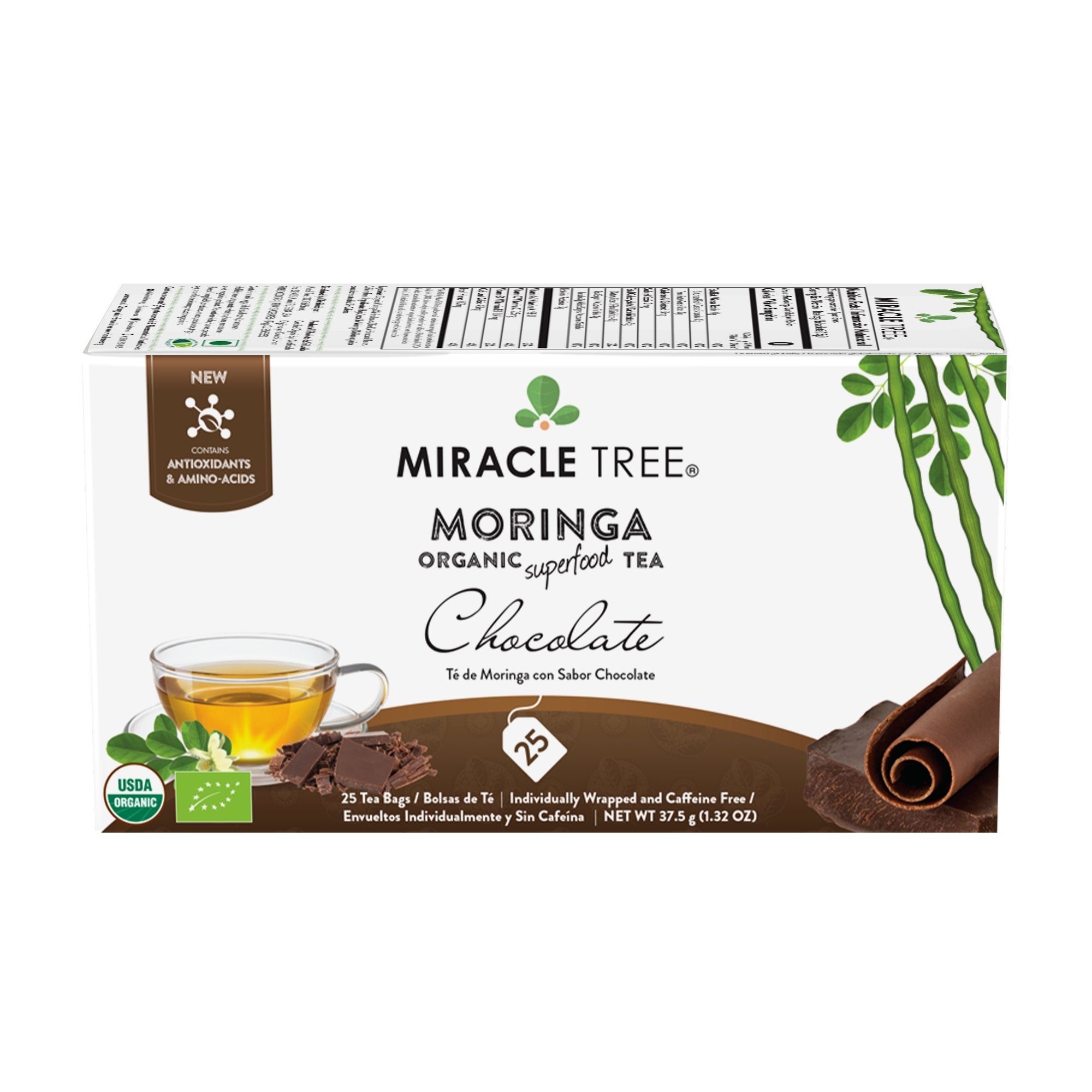 Organic Moringa Tea, Chocolate