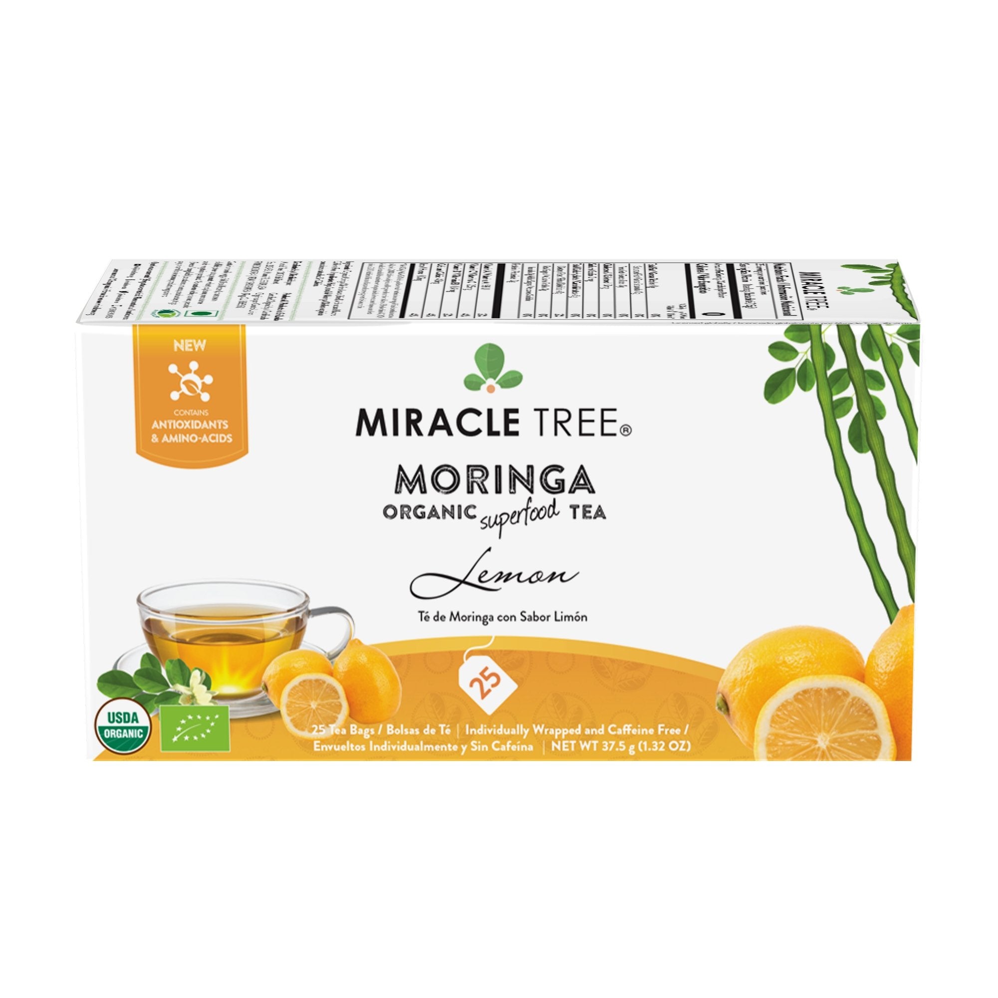 Organic Moringa Tea, Lemon