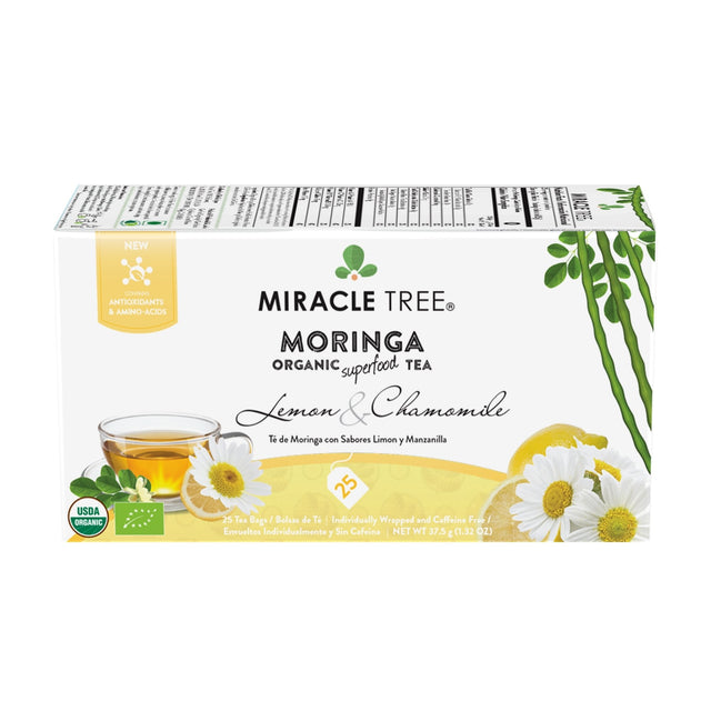 Organic Moringa Tea, Lemon & Chamomile