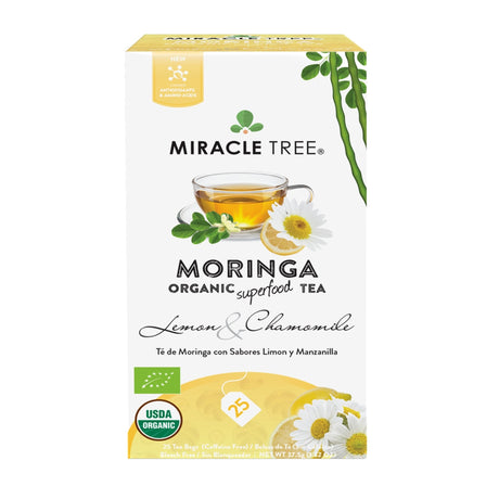 Organic Moringa Tea, Lemon & Chamomile