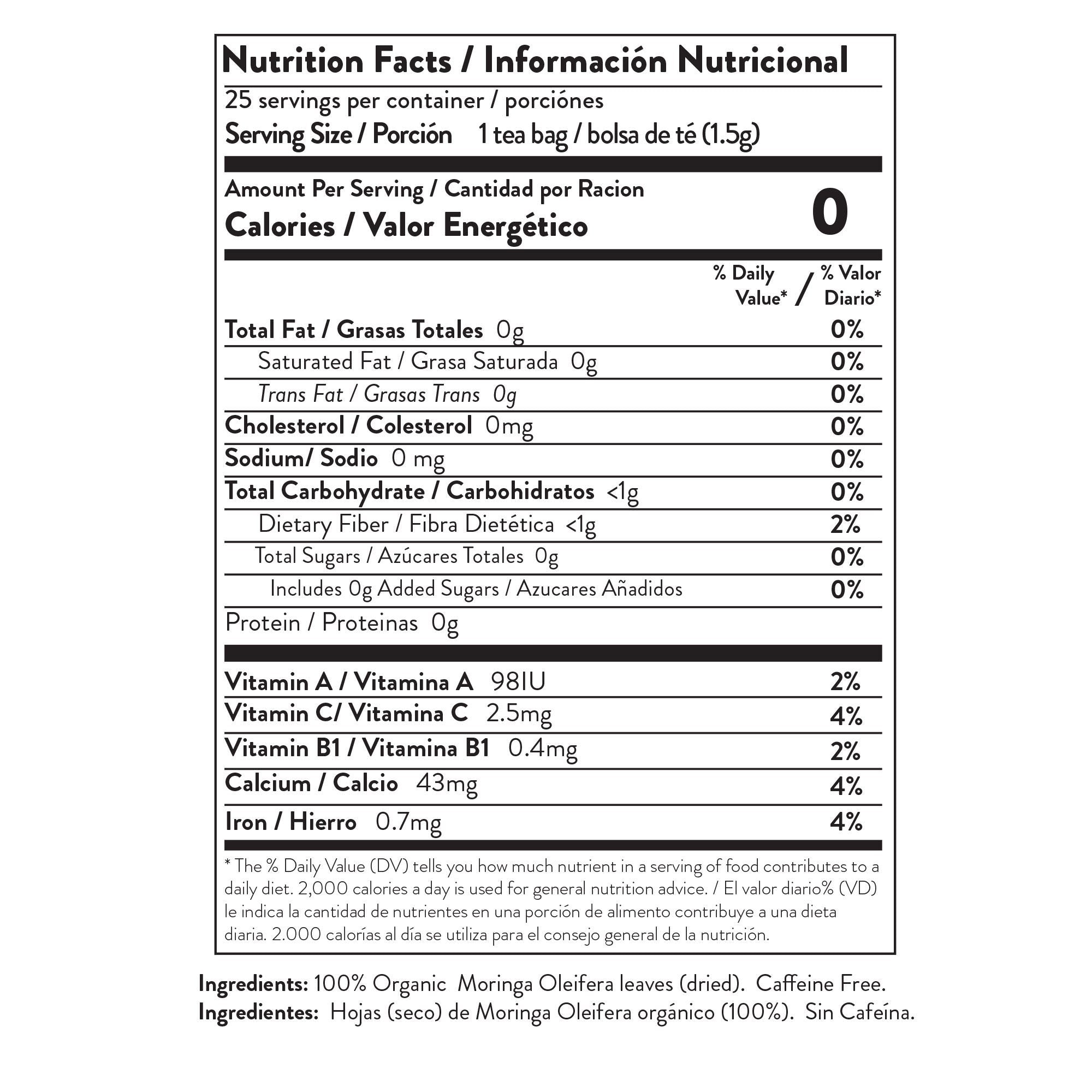 Organic Moringa Tea, Original