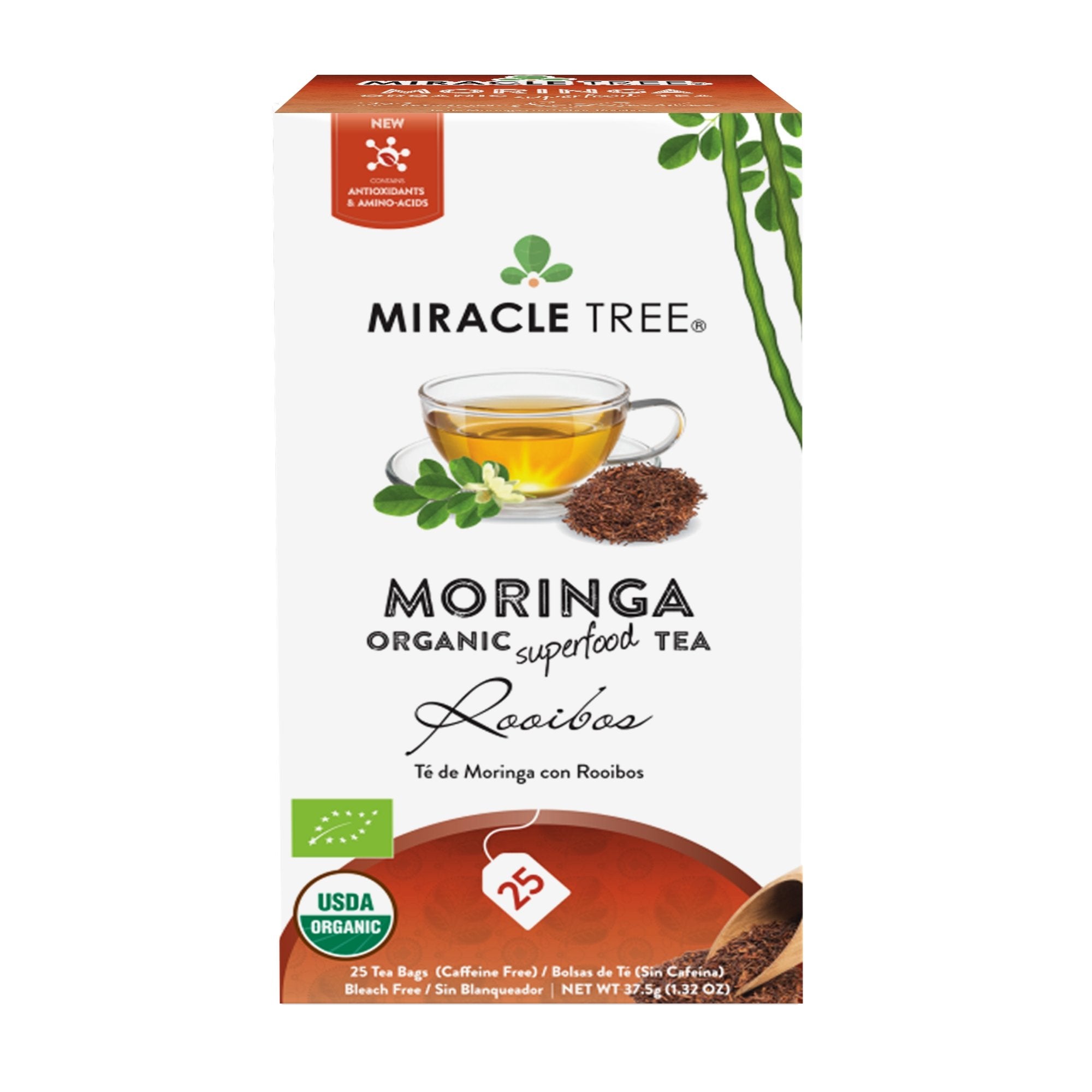 Organic Moringa Tea, Rooibos