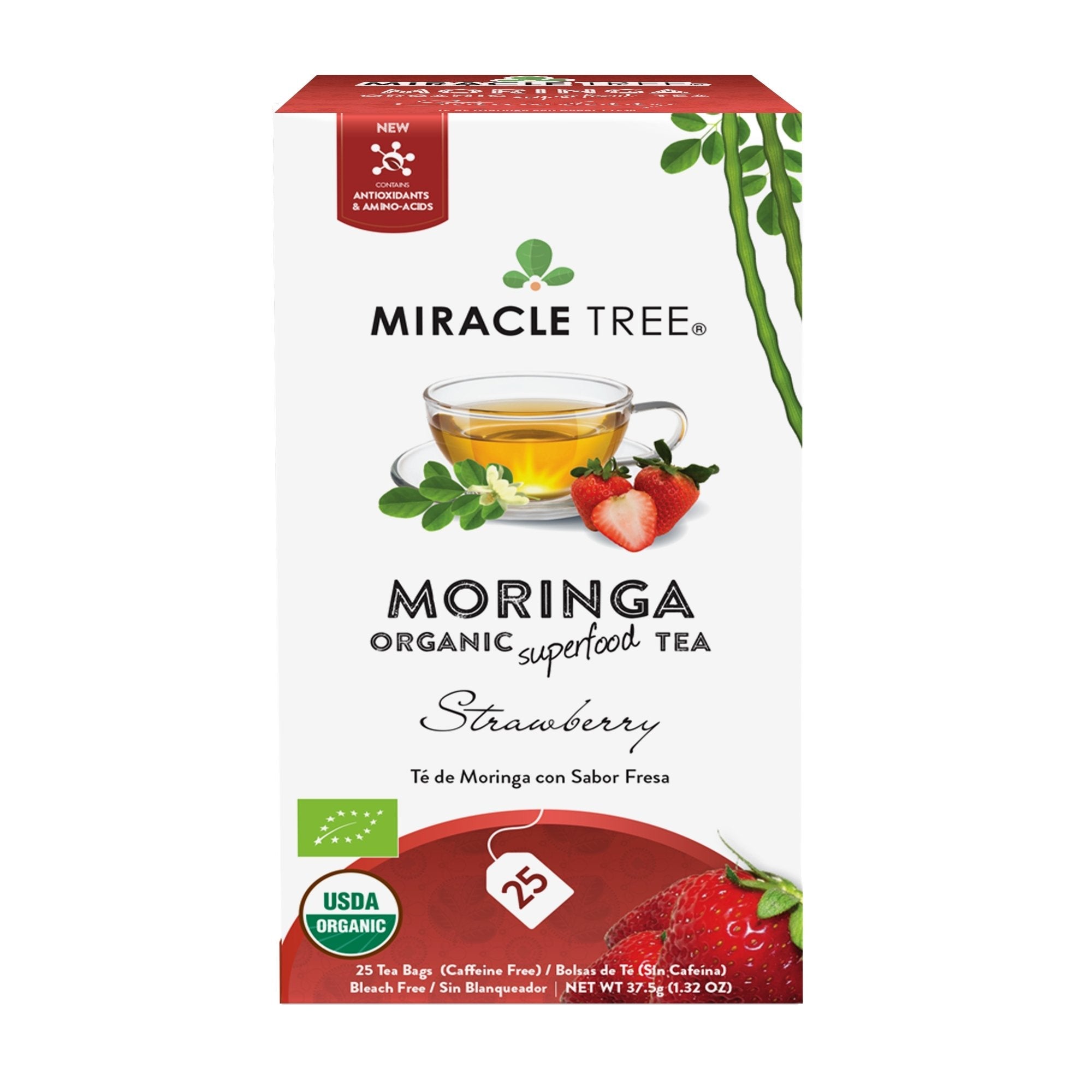 Organic Moringa Tea, Strawberry