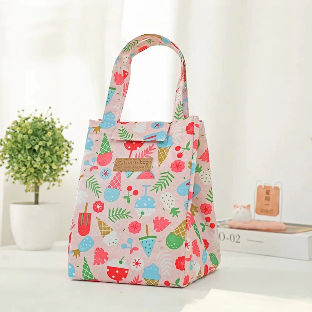 Portable Adult Kids Oxford Cloth Insulated Lunch Bag