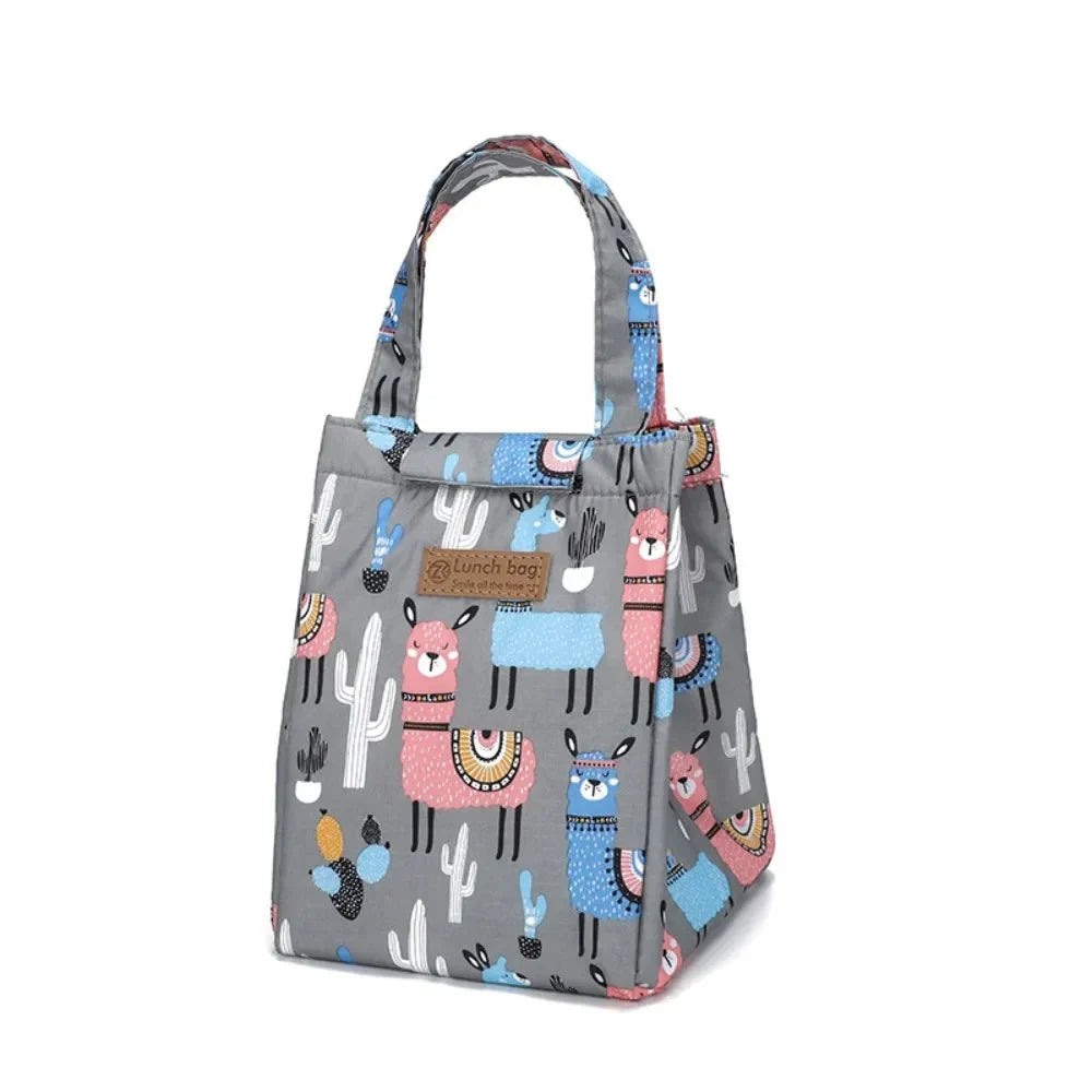 Portable Adult Kids Oxford Cloth Insulated Lunch Bag