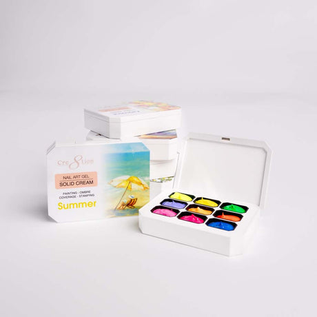 Nail Art Gel Cream - 6 colors Pallette- Ombre Solid Cream