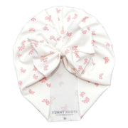 Ruthie | Pink Bows | Ribbed Headwrap